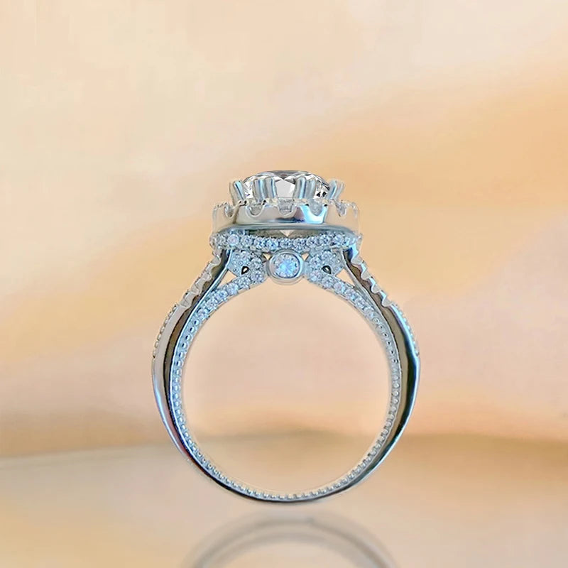 Introducing the *Glam Sleek Sparkling Round Cut 2ct Moissanite Ring*, a stunning symbol of timeless elegance. Featuring a brilliant 2-carat round-cut moissanite, this ring dazzles with unmatched sparkle, making it the perfect choice for engagement, wedding, or anniversary. Crafted with meticulous attention to detail, it offers both luxury and durability. Celebrate your love with a ring that shines as bright as your forever.