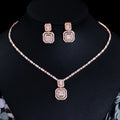 Luxury Water Shiny Baguette Cubic Zirconia Wedding Bridal Party Necklace Set for Women by Glam Sleek features dazzling baguette-cut cubic zirconia stones designed to create an elegant, luxurious sparkle. Perfect for weddings, bridal parties, engagements, parties, and special occasions, this statement jewelry set adds sophisticated glamour to any outfit.