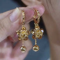 Shop elegant zircon crystal flower pendant earrings for women. Sparkling floral design, perfect for weddings, parties, special occasions and everyday style