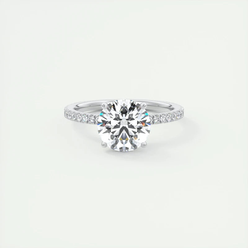 Classic Sparkling White Gold Moissanite Promise Ring