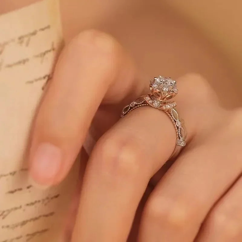 Introducing the **Sparkling 18K Plated Rose Gold Ring by Glam Sleek**—a symbol of timeless elegance. Perfect for a promise, engagement, wedding, or anniversary, this exquisite ring features a radiant 18K rose gold plating that sparkles with every movement. Its sleek design and luxurious finish make it a standout piece, embodying love and commitment. Crafted to be as enduring as your bond, this ring is the perfect choice for any special occasion.
