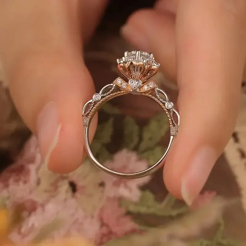 Introducing the **Sparkling 18K Plated Rose Gold Ring by Glam Sleek**—a symbol of timeless elegance. Perfect for a promise, engagement, wedding, or anniversary, this exquisite ring features a radiant 18K rose gold plating that sparkles with every movement. Its sleek design and luxurious finish make it a standout piece, embodying love and commitment. Crafted to be as enduring as your bond, this ring is the perfect choice for any special occasion.