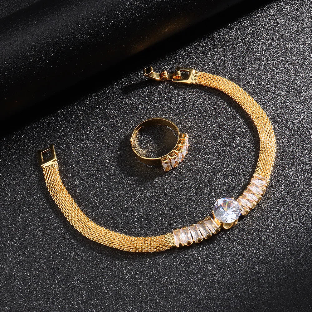 **Luxury Jewelry Set for Women by Glam Sleek**  

Indulge in the elegance of the **Luxury Jewelry Set by Glam Sleek**, a stunning ensemble designed to exude sophistication and grace. Featuring radiant gemstones, lustrous pearls, and exquisite craftsmanship, this set seamlessly blends timeless beauty with modern allure. Perfect for any occasion, it’s the ultimate statement of refined style.