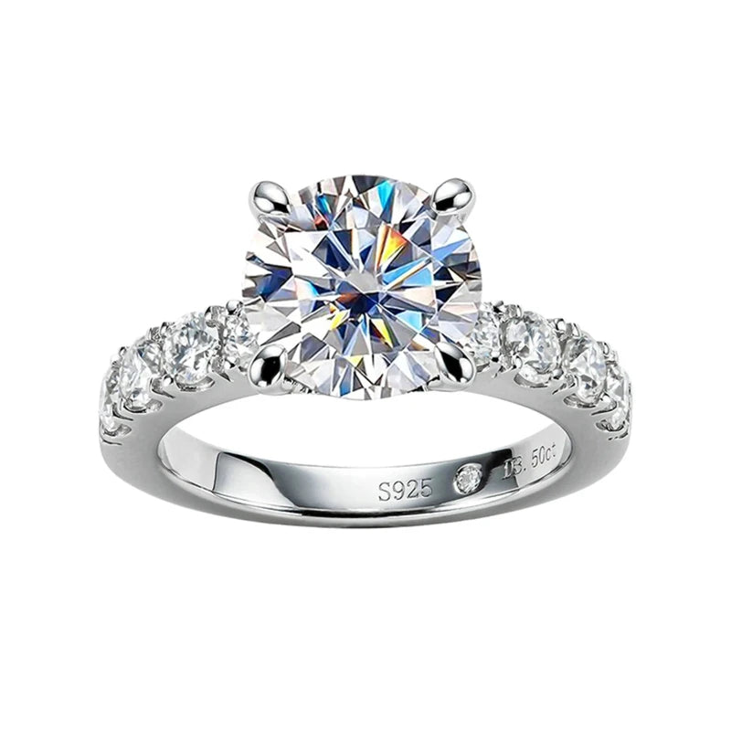 Introducing the **Sparkling Round Cut Moissanite Ring** by *Glam Sleek* – a timeless symbol of love and elegance. Featuring a brilliant round-cut moissanite gemstone, this ring sparkles with unmatched fire and clarity, perfect for promise, engagement, wedding, or anniversary celebrations. Expertly crafted with a sleek band, it combines modern sophistication with enduring charm, making it a radiant reminder of your everlasting commitment.